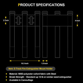 E-Track Fire Extinguisher Mount Holder