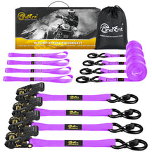 1" x 16' Ratchet Tie-Down Straps Kit (4-Pack)