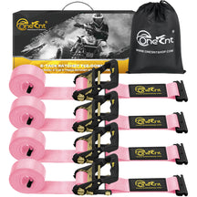 2" x 18' E-Track Ratchet Tie-Down Straps Kit (4-Pack)