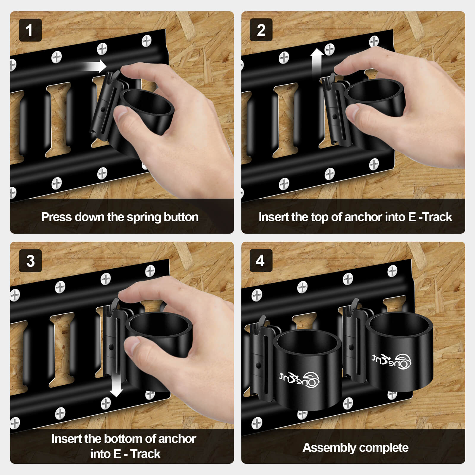 5 Pack E-Track Heavy Duty Tool Holders