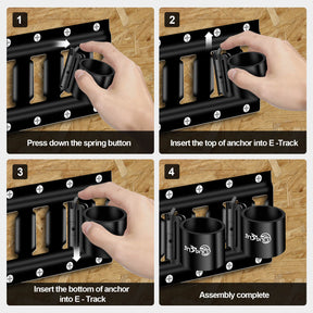 5 Pack E-Track Heavy Duty Tool Holders