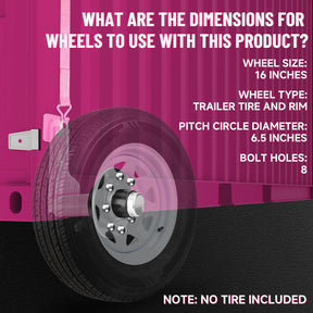 Shipping Container Wheels 8-Lug Wheels Kit (2-Pack)